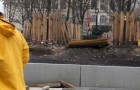 Les Halles (Ier), hier, 11 heures. L’immense chantier de transformation des Halles a commencé. Les Halles (Ier), hier, 11 heures. L’immense chantier de transformation des Halles a commencé.