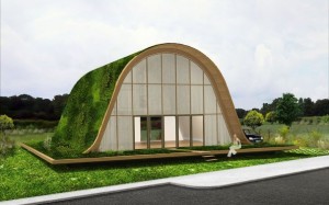 La Maison Vague de Patrick Nadeau à Reims. Cette maison en bois est entièrement recouverte de plantes. De quoi réduire les dépenses énergétiques.