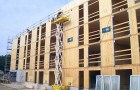 A Vertou, près de Nantes, 62 logements sociaux dans un immeuble de 4 étages sont en construction. A Vertou, près de Nantes, 62 logements sociaux dans un immeuble de 4 étages sont en construction.