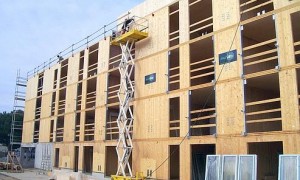 A Vertou, près de Nantes, 62 logements sociaux dans un immeuble de 4 étages sont en construction.