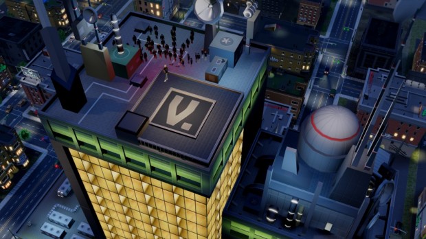 SimCity 2013 : le Dr Evil organise une petite fête en haut de son building...