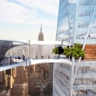 Détail de l'entrée de l'"ascenseur".