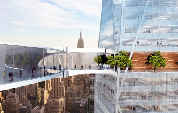 Détail de l'entrée de l'"ascenseur".