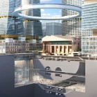 Coupe 3D sur le complexe multimodal au pied du projet.