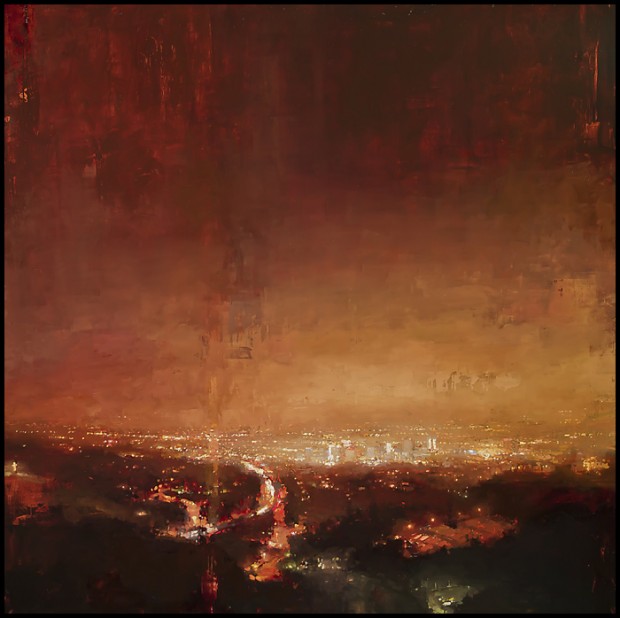 "Los Angeles" - Oil on Panel - 48 x 48 inches - The John Pence Gallery