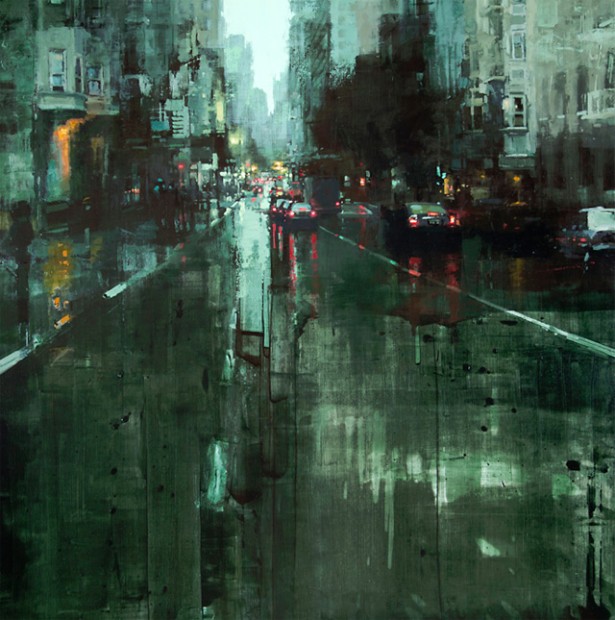 "Evening in Green" - Oil on Panel - 36 x 36 in. - The Principle Gallery