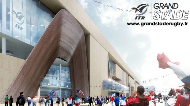 Vue exterieure du parvis en mode avant évenement