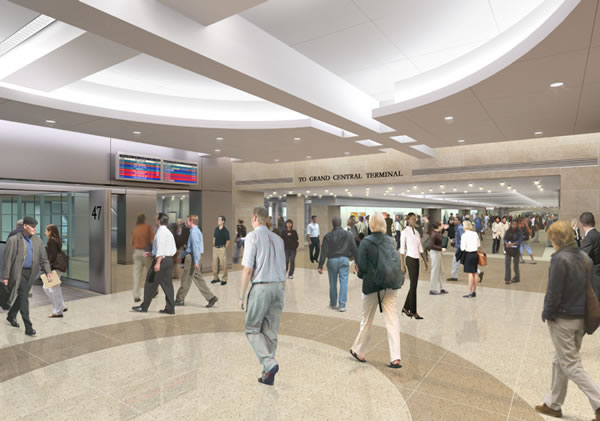 Accès depuis le passage souterrain