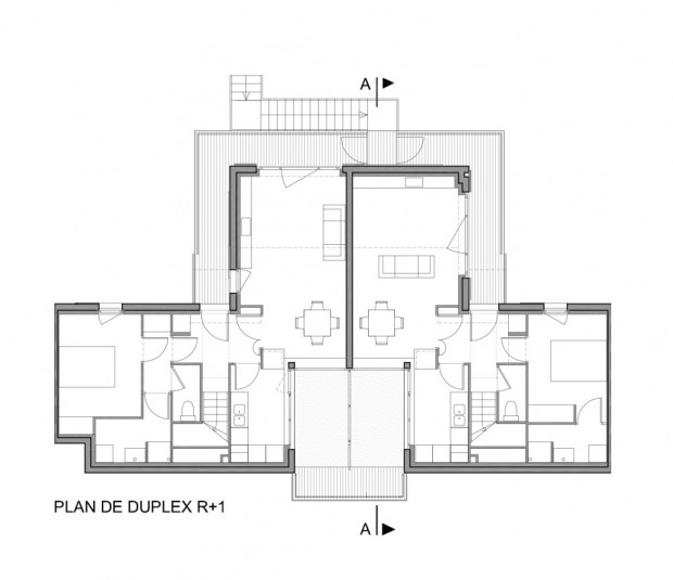 Plan duplex R+1