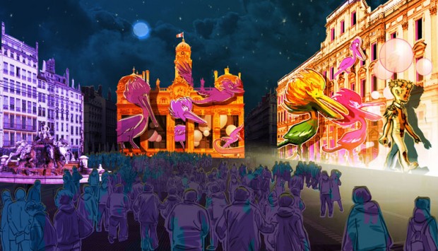 Illuminations de la place des Terreaux