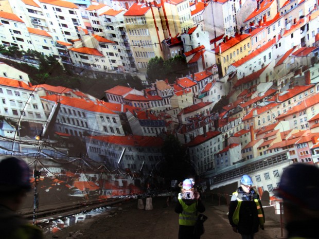 Aperçu des illuminations du tunnel modes doux de la Croix-Rousse