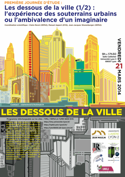 Affiche de la journée d'étude "Les dessous de la ville". Crédit photo : Labex IMU