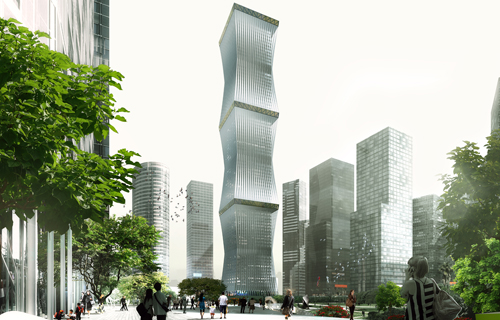 A Kuala Lumpur, une Tour voilée de 400 mètres - © REX