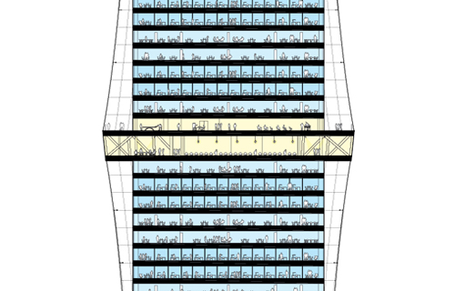 A Kuala Lumpur, une Tour voilée de 400 mètres - © REX