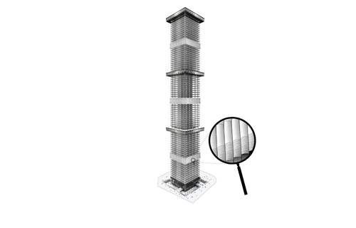 A Kuala Lumpur, une Tour voilée de 400 mètres - © REX