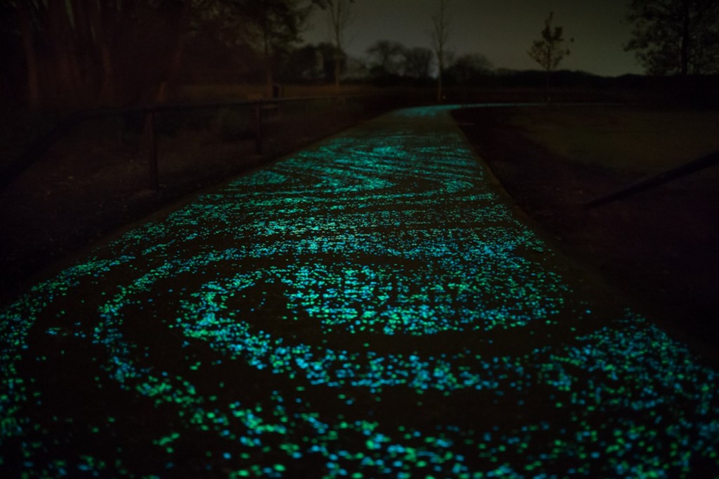 Une Piste Cyclable Phosphorescente aux Pays-Bas - Studio Roosegaarde