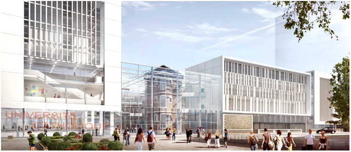 Université Catholique de Lyon - Nouveau Campus - Place des Archives - © Cabinet Garbit & Blondeau - Asylum