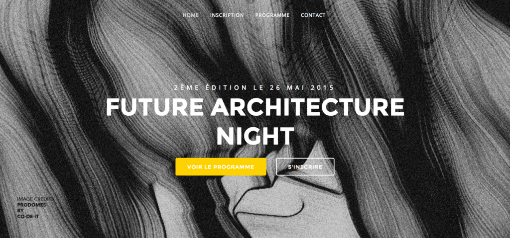 Inscrivez-vous à l'événement en cliquant ici. Source : futurearchitecturenight.org