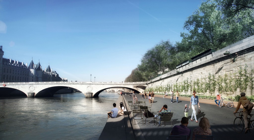 Les berges piétonnes Rive Droite - © LUXIGON