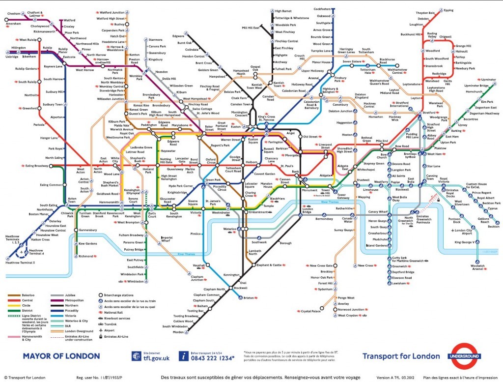 Le Plan du Métro de Londres