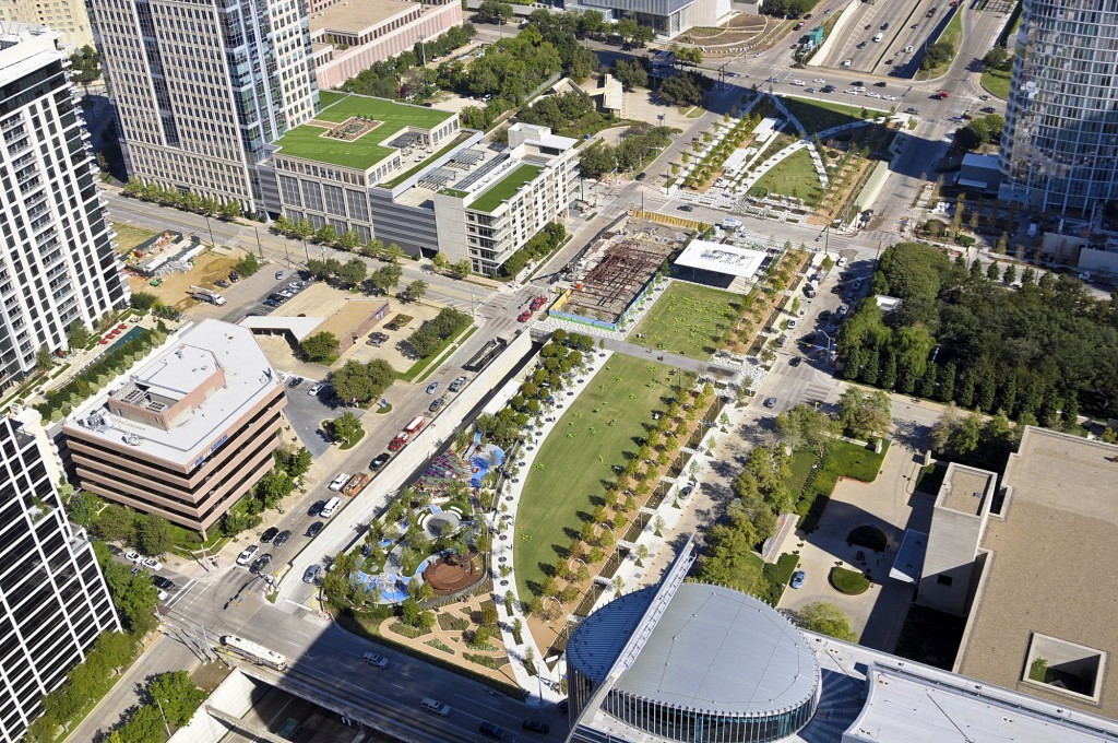 Klyde Warren Park Dallas © Aerial Photography, Inc