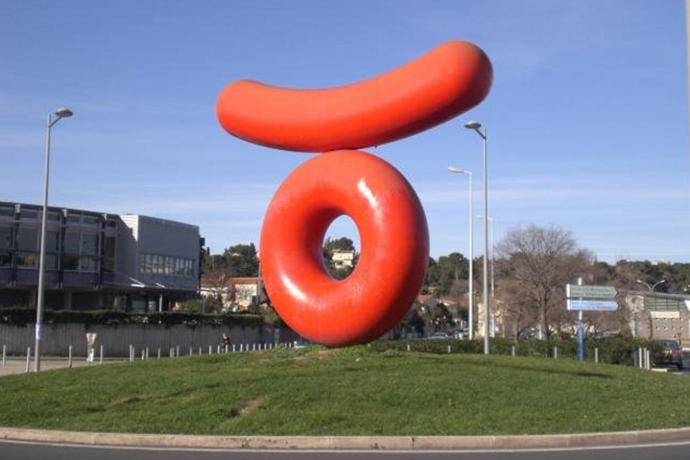 Un rond-point très esthétique à Montpellier