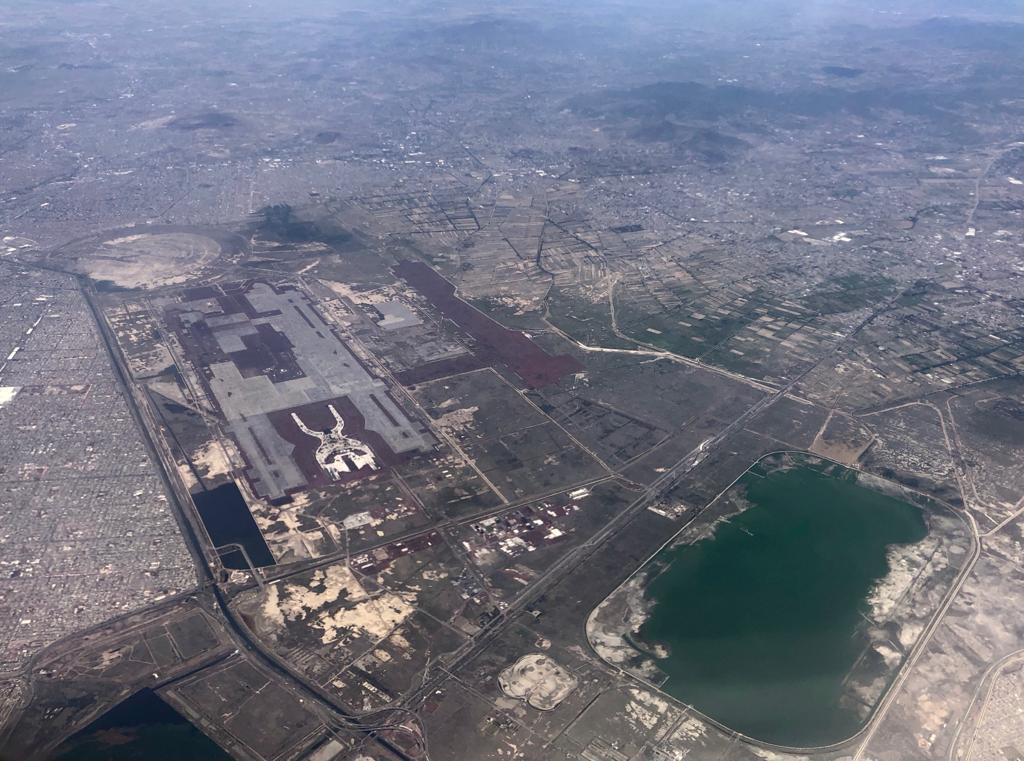 Le site initial du futur Aéroport International - Mexico