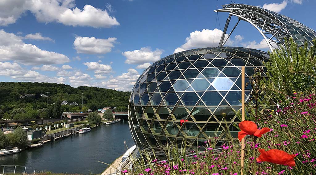 La toiture végétalisée de la Seine Musicale